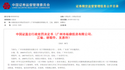 又有31家私募被注销！赖账证监会4000万的裕鼎投资名列其中